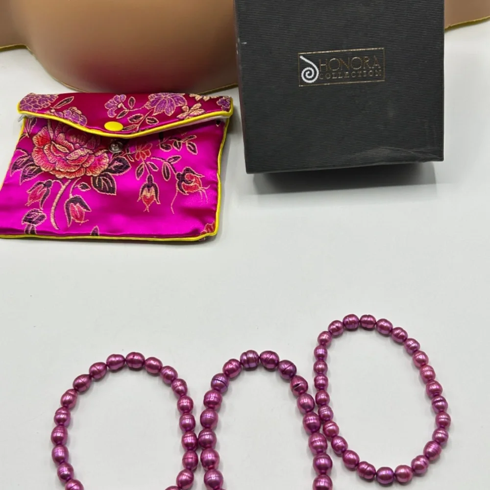 Honora Pink Pearl Jewelry Set – Necklace, 3 Bracelets & Earrings - Picture 5 of 6